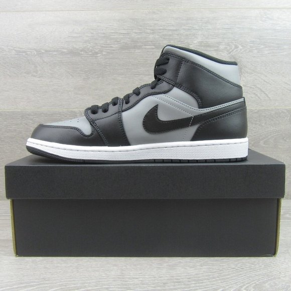 Air Jordan 1 Mid Shadow Red Black Shoes Men's Size 10.5 NEW - Picture 3 of 14